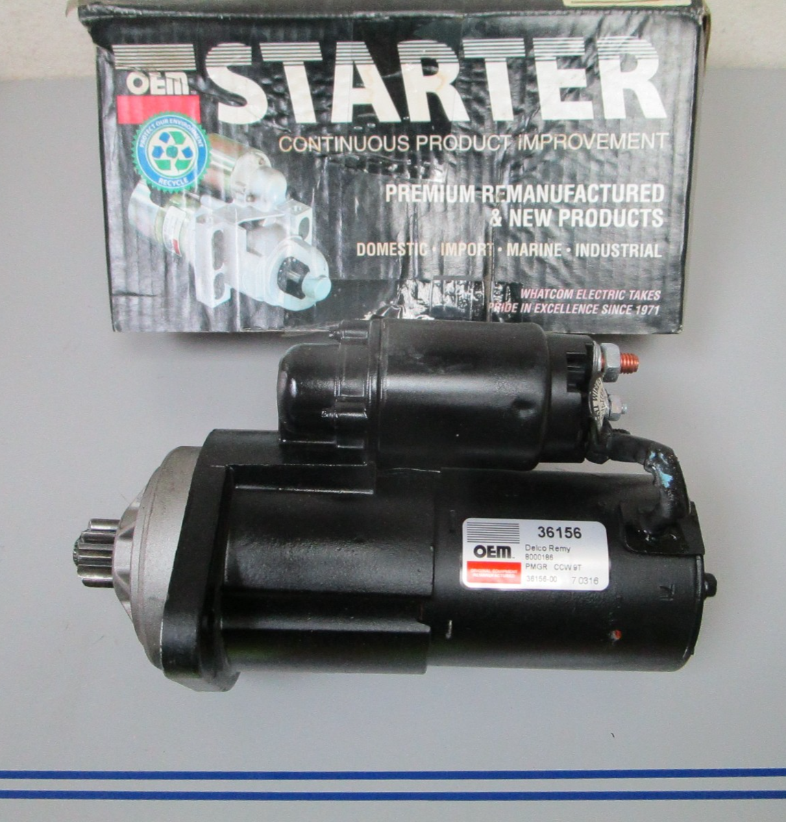 NEW 36156 Replaces: Volvo Mercury 5.7L 7.4L OEM Delco Remy 12V 9T Starter 0720