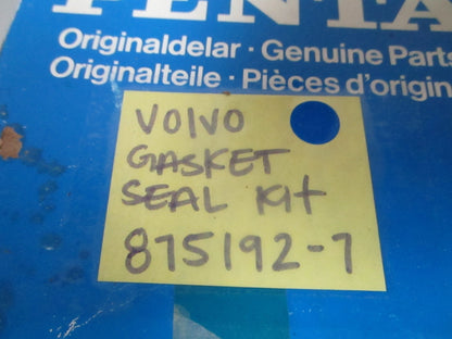 *NEW OEM* 0720 Volvo Penta Gasket Seal Kit 875192-7