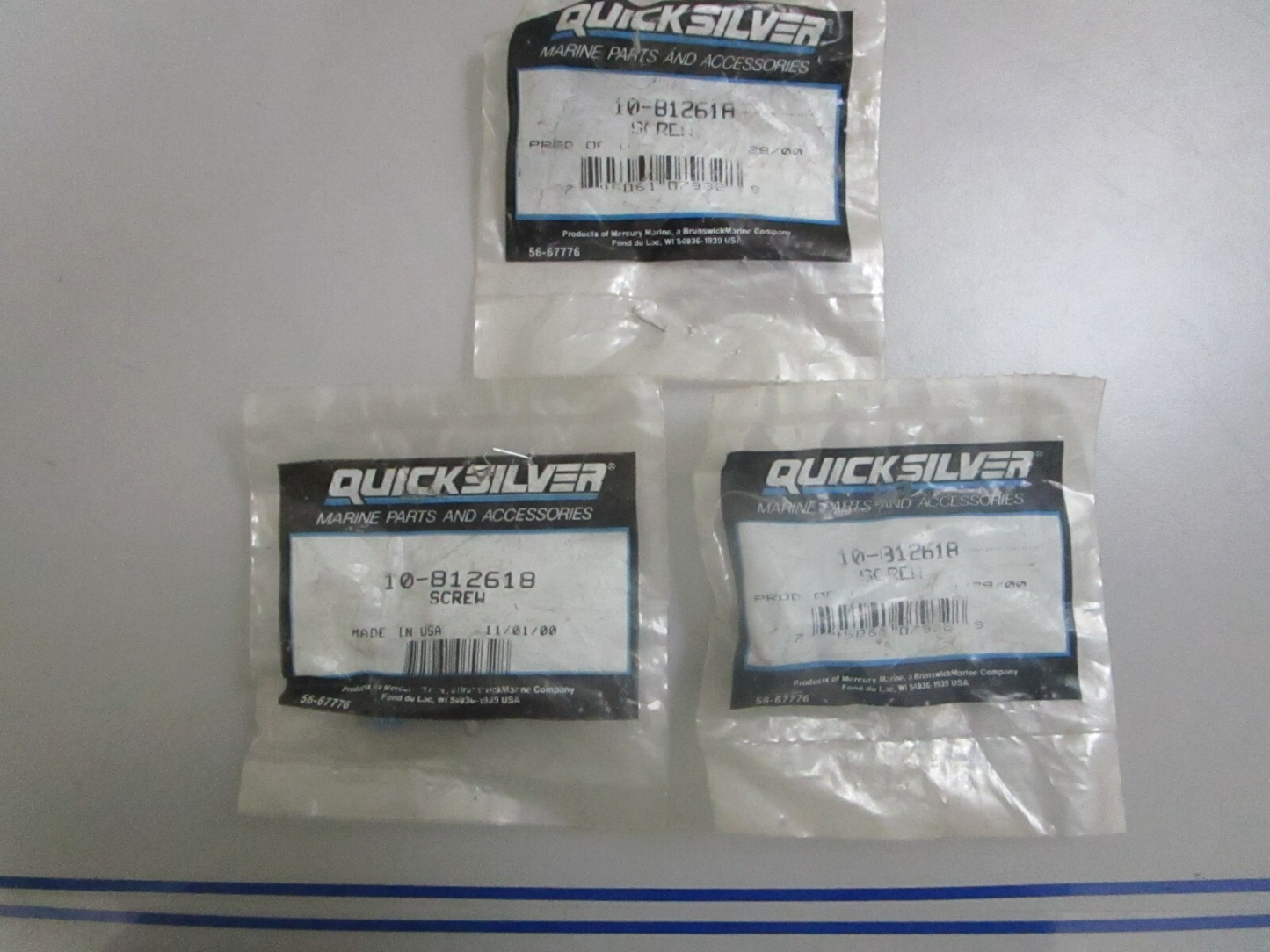 *NEW OEM* (LOT OF 3) 0810 Mercury Quicksilver Screw 10-812618
