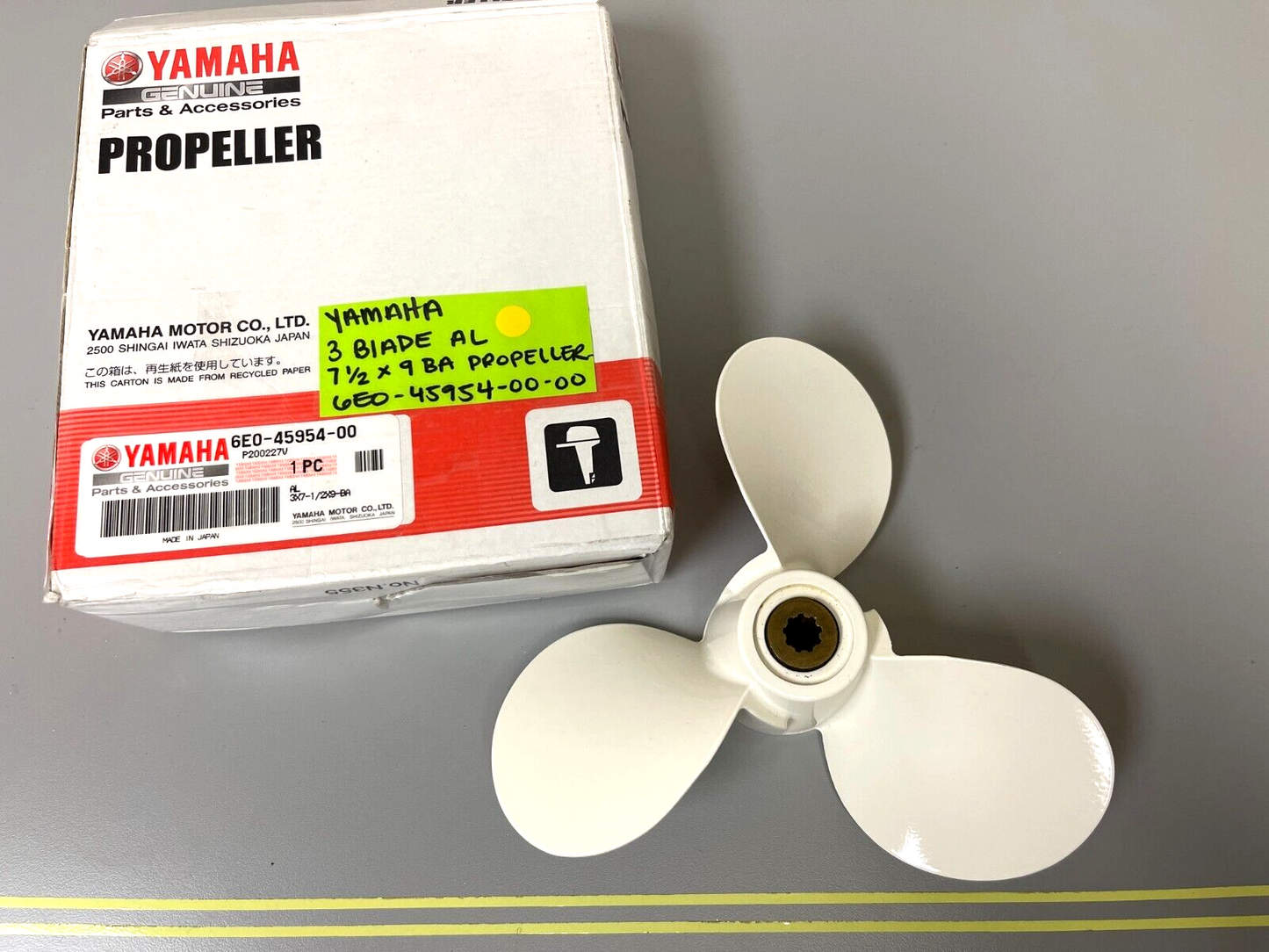 *NEW OEM* 0720 Yamaha 3 Blade Aluminum 7½  x 9 BA Propeller 6E0-45954-00-00