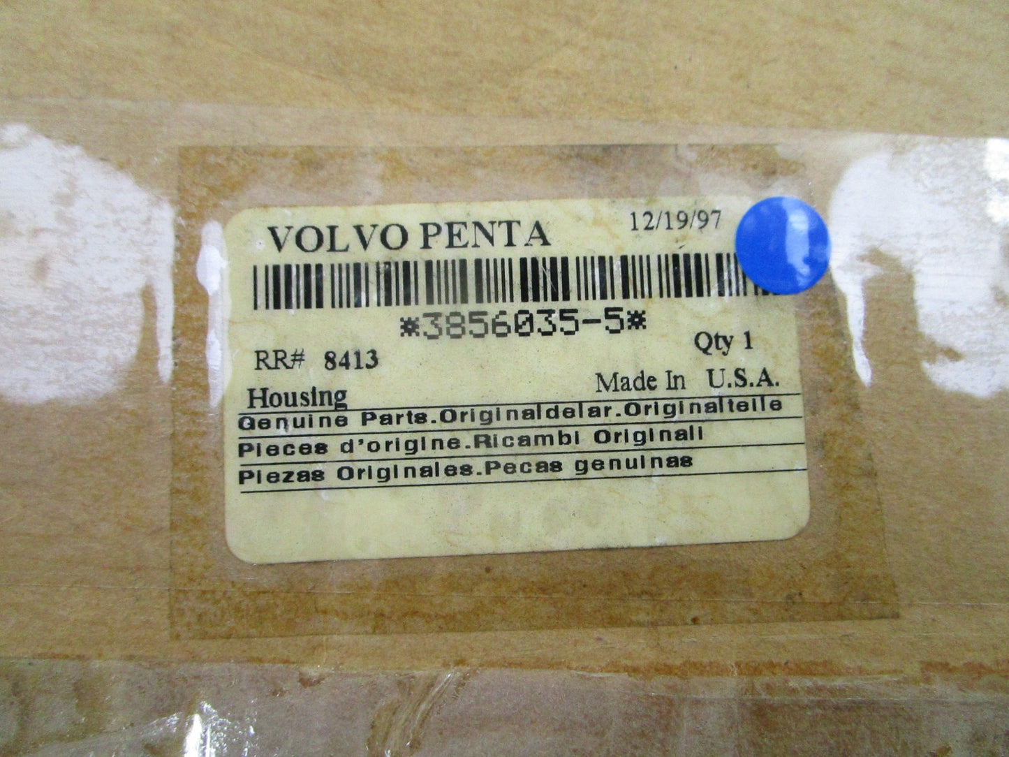 *NEW OEM* 0820 Volvo Penta Housing 3856035