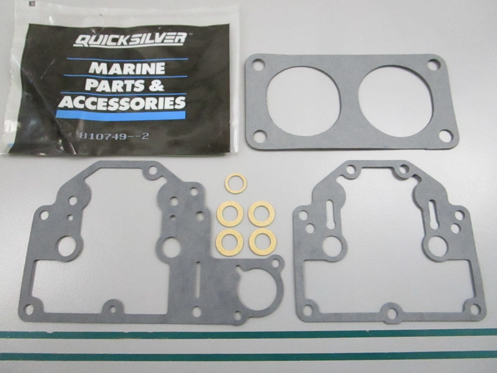 NEW OEM 810749-2 Mercury Quicksilver Carburetor Gasket Kit 0810