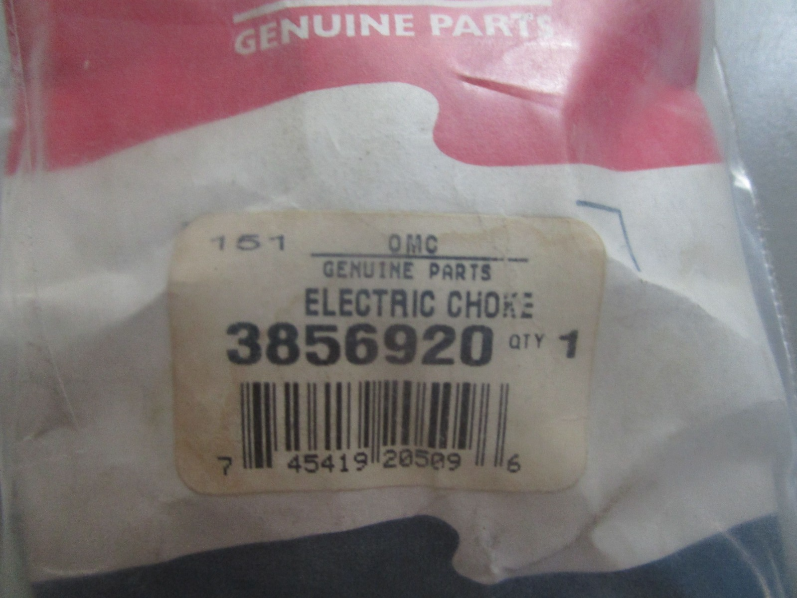 *NEW OEM* 0770 OMC Johnson Evinrude Electric Choke 3856920 03856920