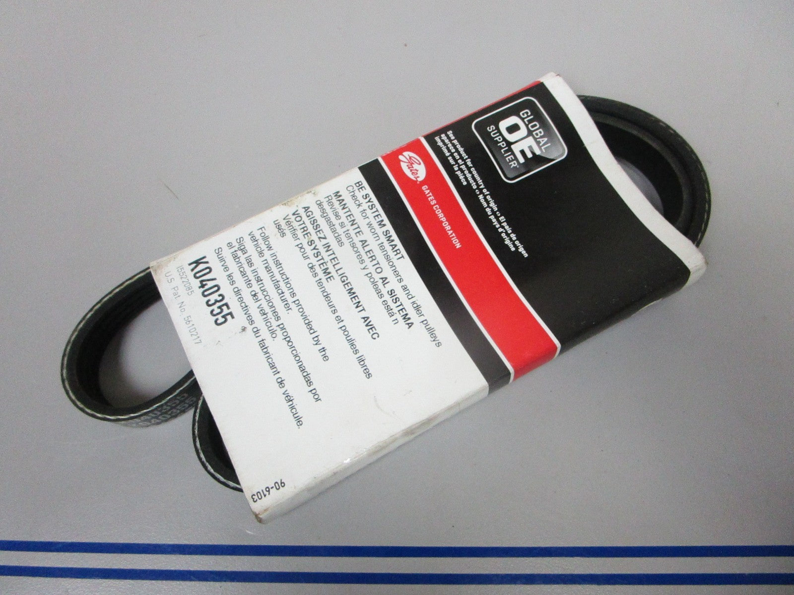 NEW K040355 Gates Micro-V 9/16" x 36 ⅛" Serpentine Belt 0720