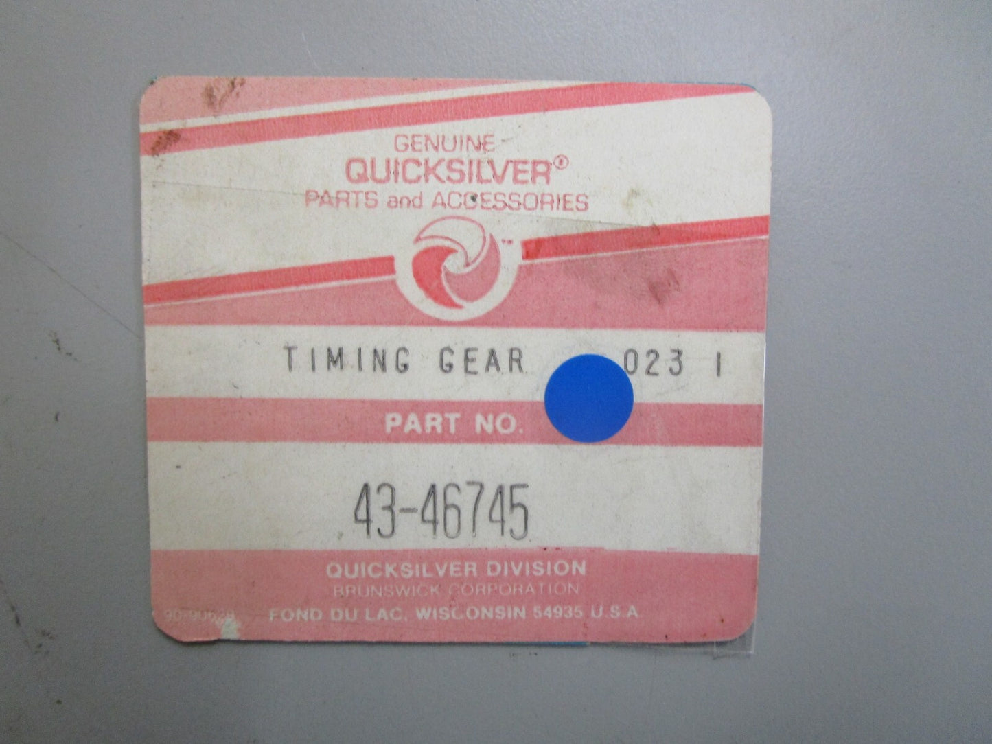 *NEW OEM* 0820 Mercury Quicksilver Timing Gear 43-46745