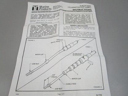 NEW CA27320P Teleflex Steering Adapter 0810