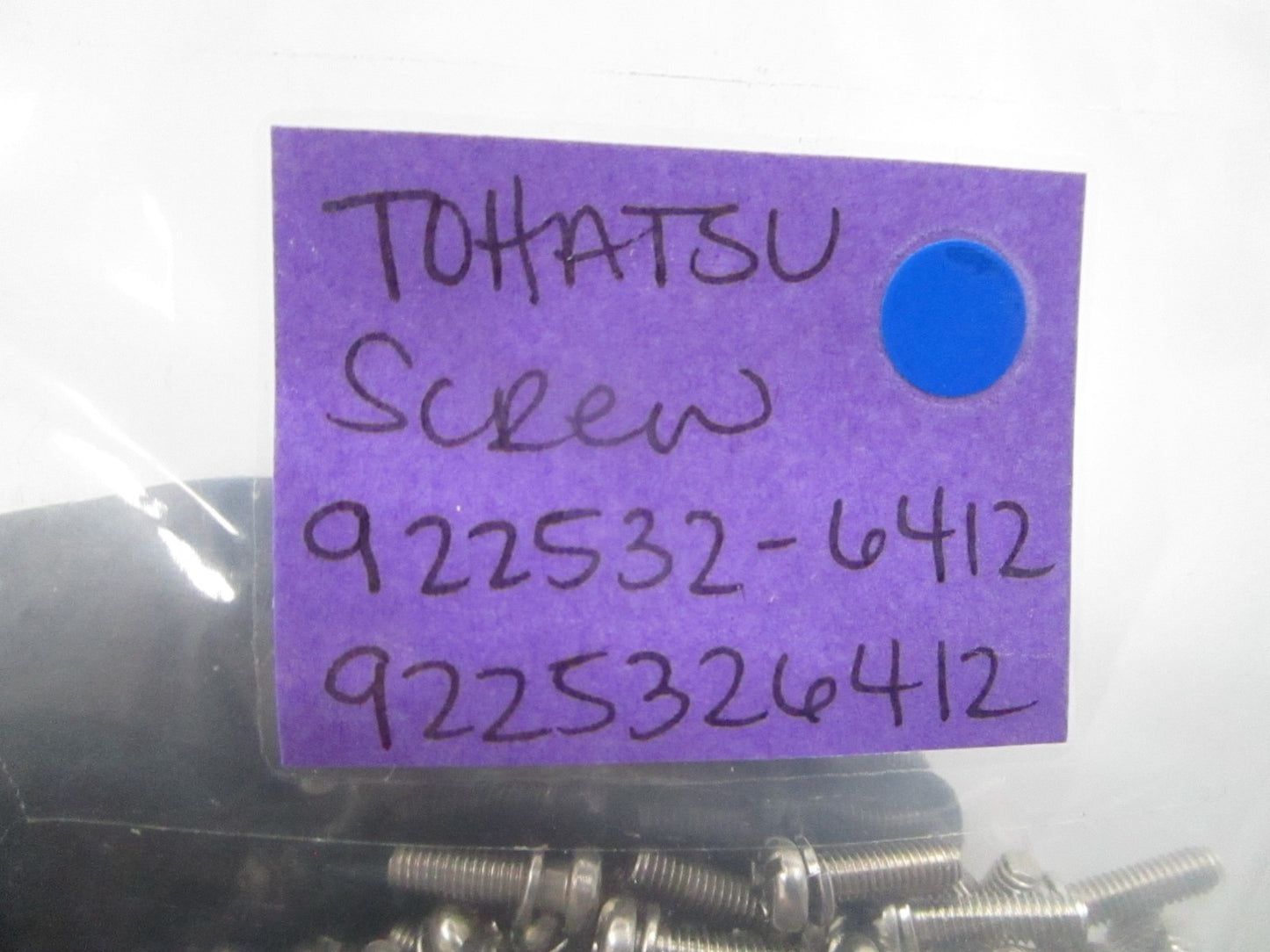 *NEW OEM* (LOT OF 5) 0810 Tohatsu Screw 922532-6412 9225326412