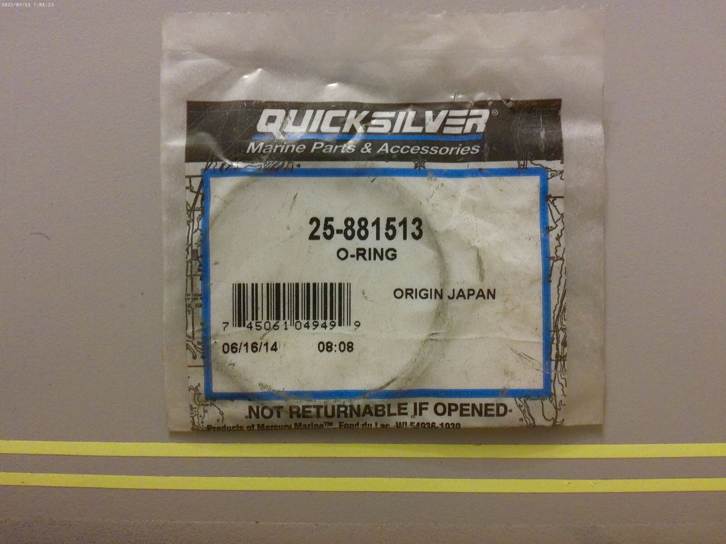 *NEW OEM* 0810 Mercury Quicksilver O-Ring 25-881513