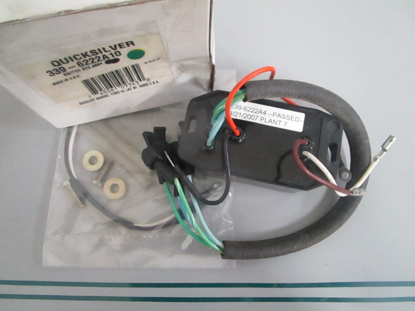 Mercury Quicksilver 339-6222A10 Switch Box Assy 2-Cyl 4-20HP NEW OEM 0820
