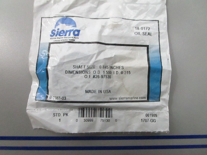 *NEW* 0810 Sierra Oil Seal 18-0172 Replaces: 26-97530