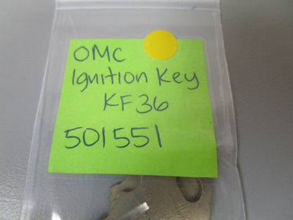 *NEW OEM* 0810 OMC Johnson Evinrude Ignition Key KF36 501551 0501551
