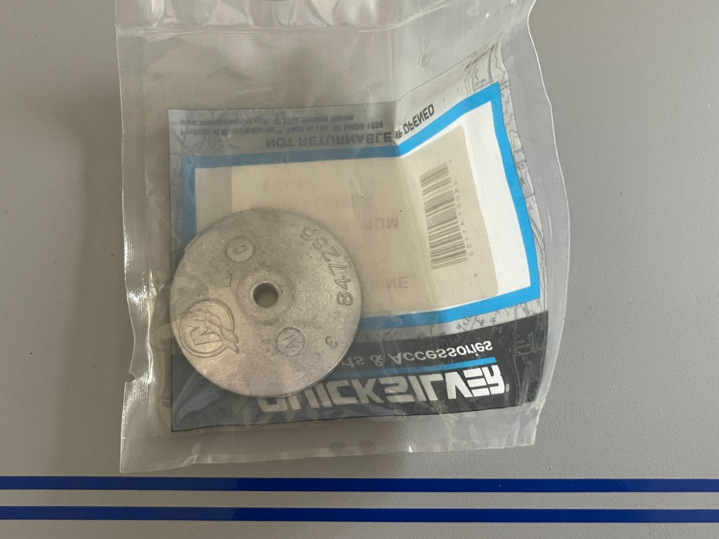 *NEW OEM* 0720 Mercury Quicksilver Aluminum Anode 847266