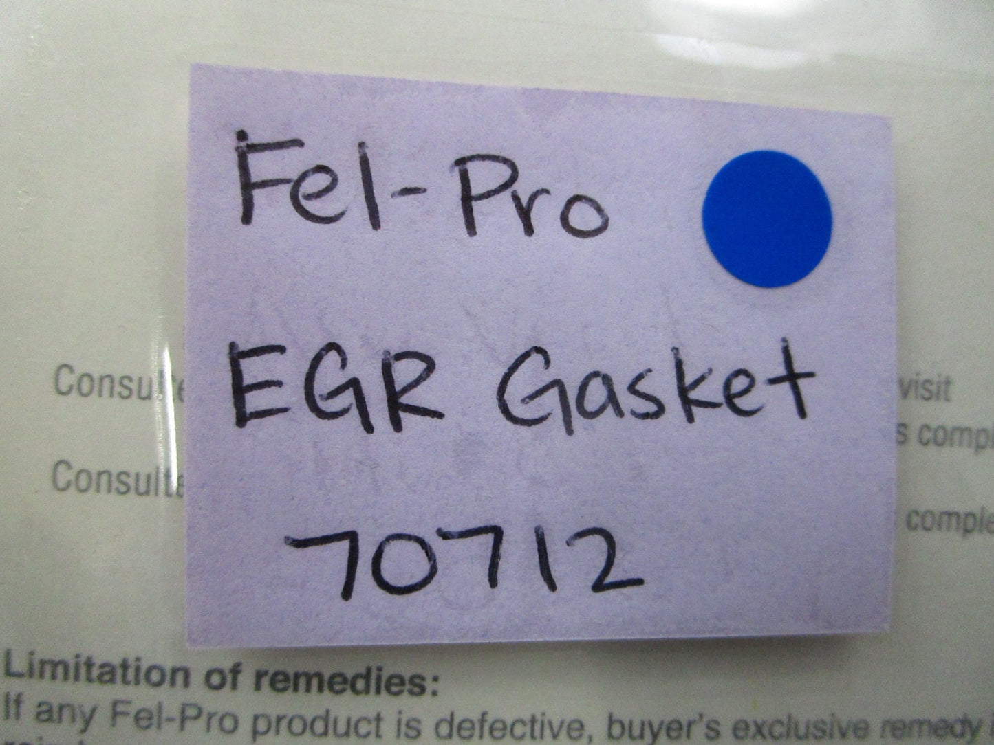 *NEW* 0810 Fel-Pro EGR Gasket 70712