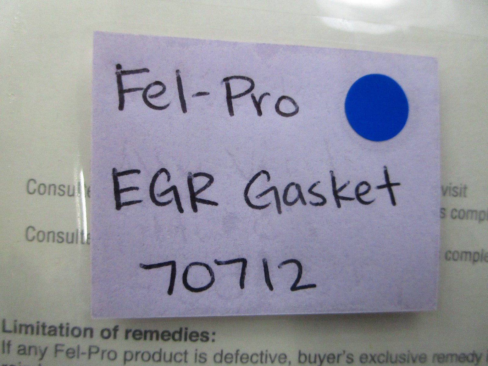 *NEW* 0810 Fel-Pro EGR Gasket 70712