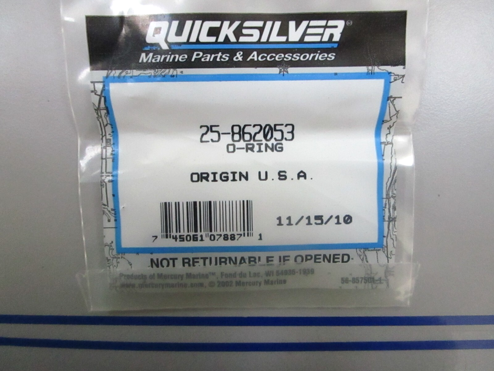 *NEW OEM* 0780 Mercury Quicksilver O-Ring 25-862053