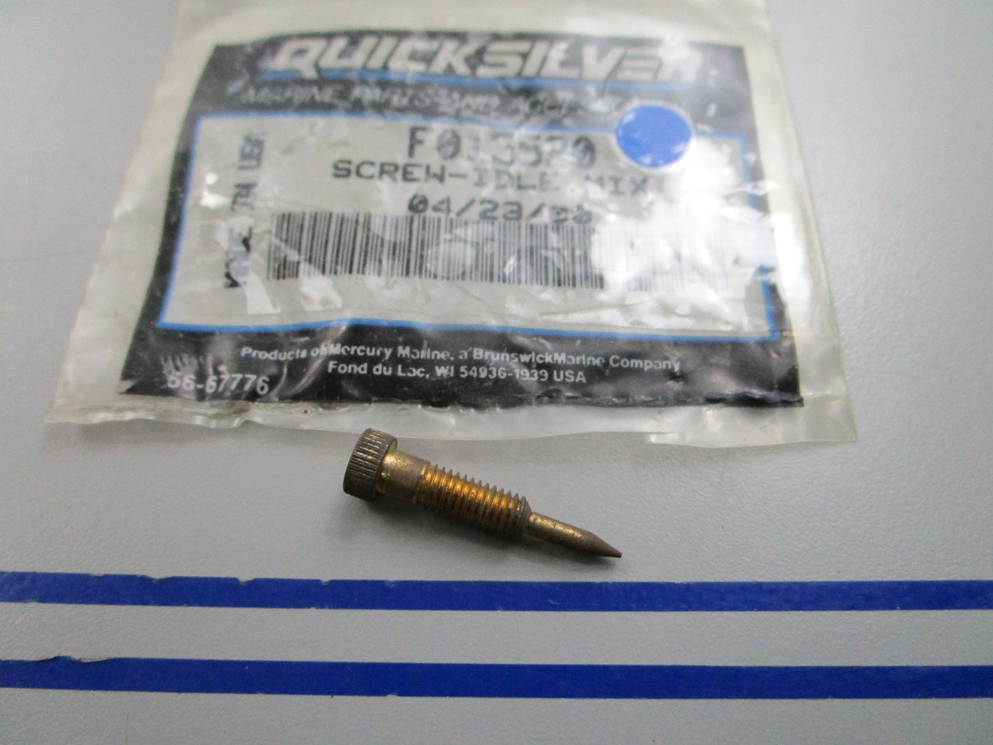 NEW OEM F015520 Mercury Quicksilver Idle Mix Screw 0810