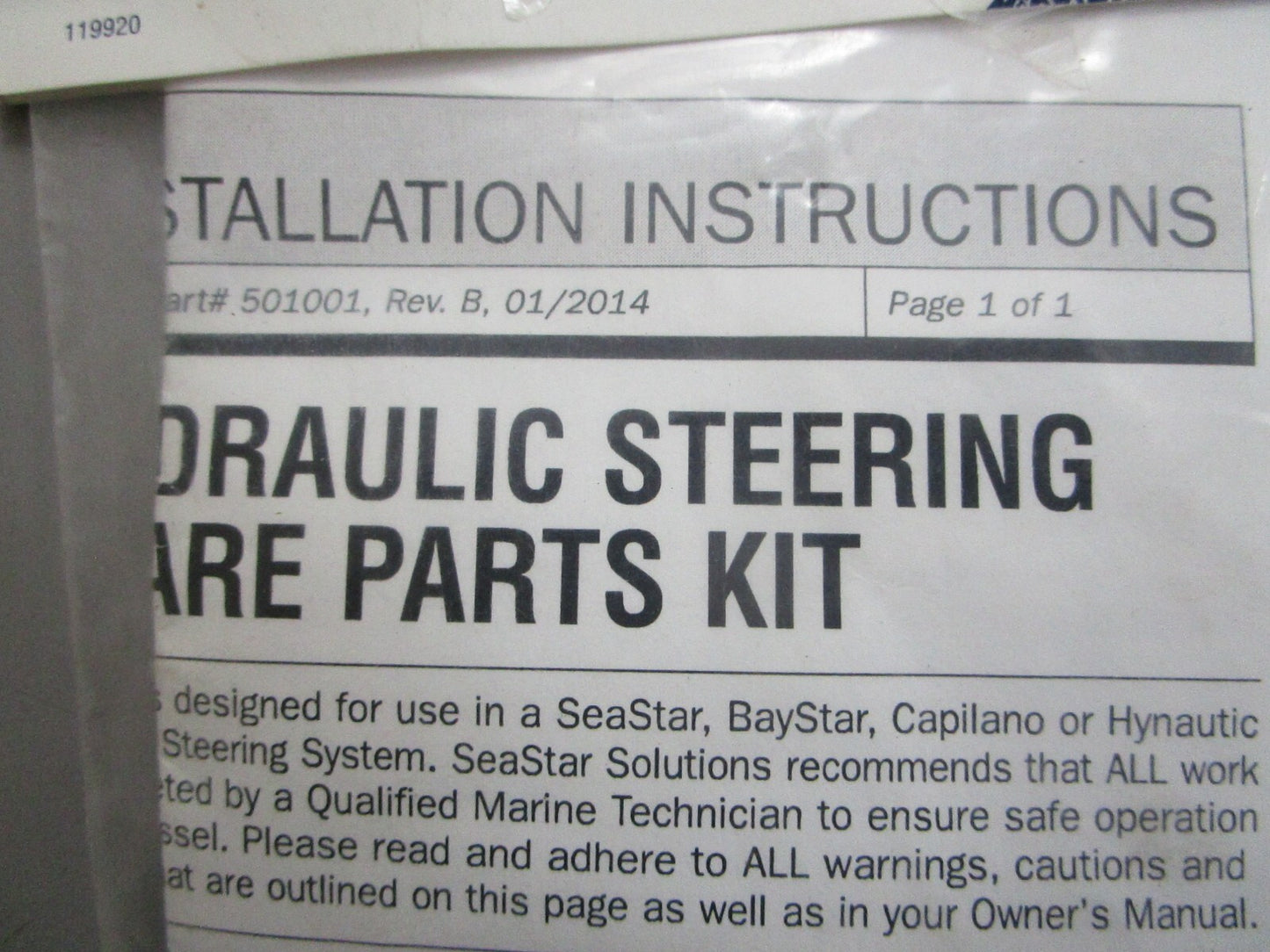 *NEW* 0820 SeaStar Service Kit HP6037