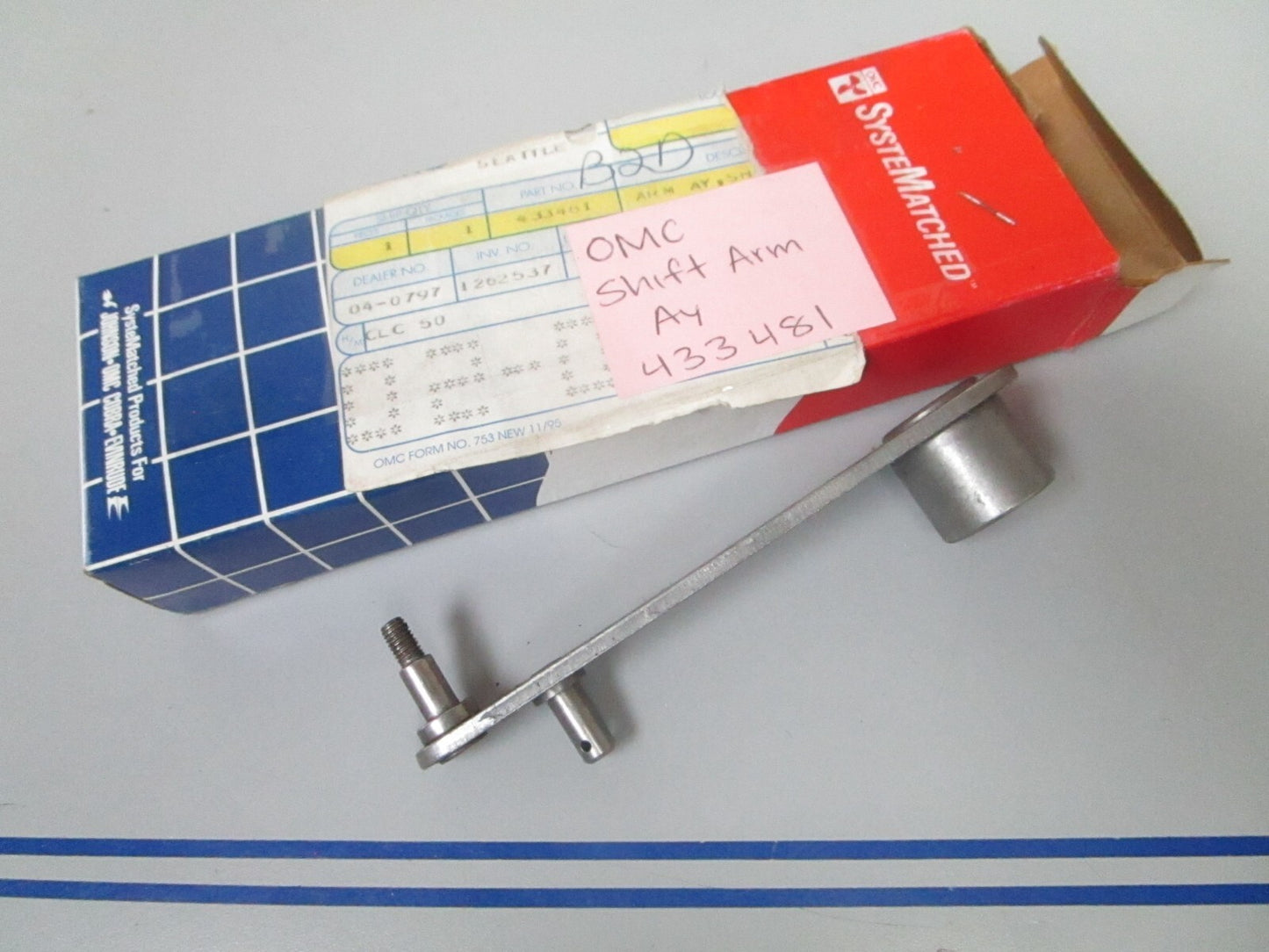 *NEW OEM* 0810 OMC Johnson Evinrude Shift Arm Assembly 433481 0433481