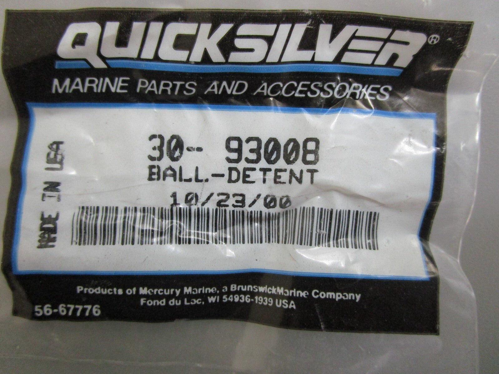 *NEW OEM* 0810 Mercury Quicksilver Detent Ball 30-93008