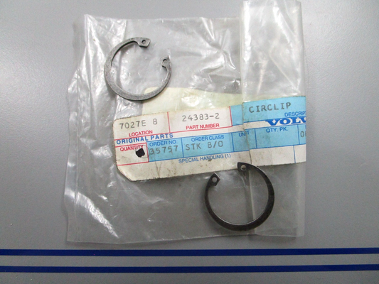 *NEW OEM* (LOT OF 2) 0810 Volvo Penta Lock Ring 24383-2