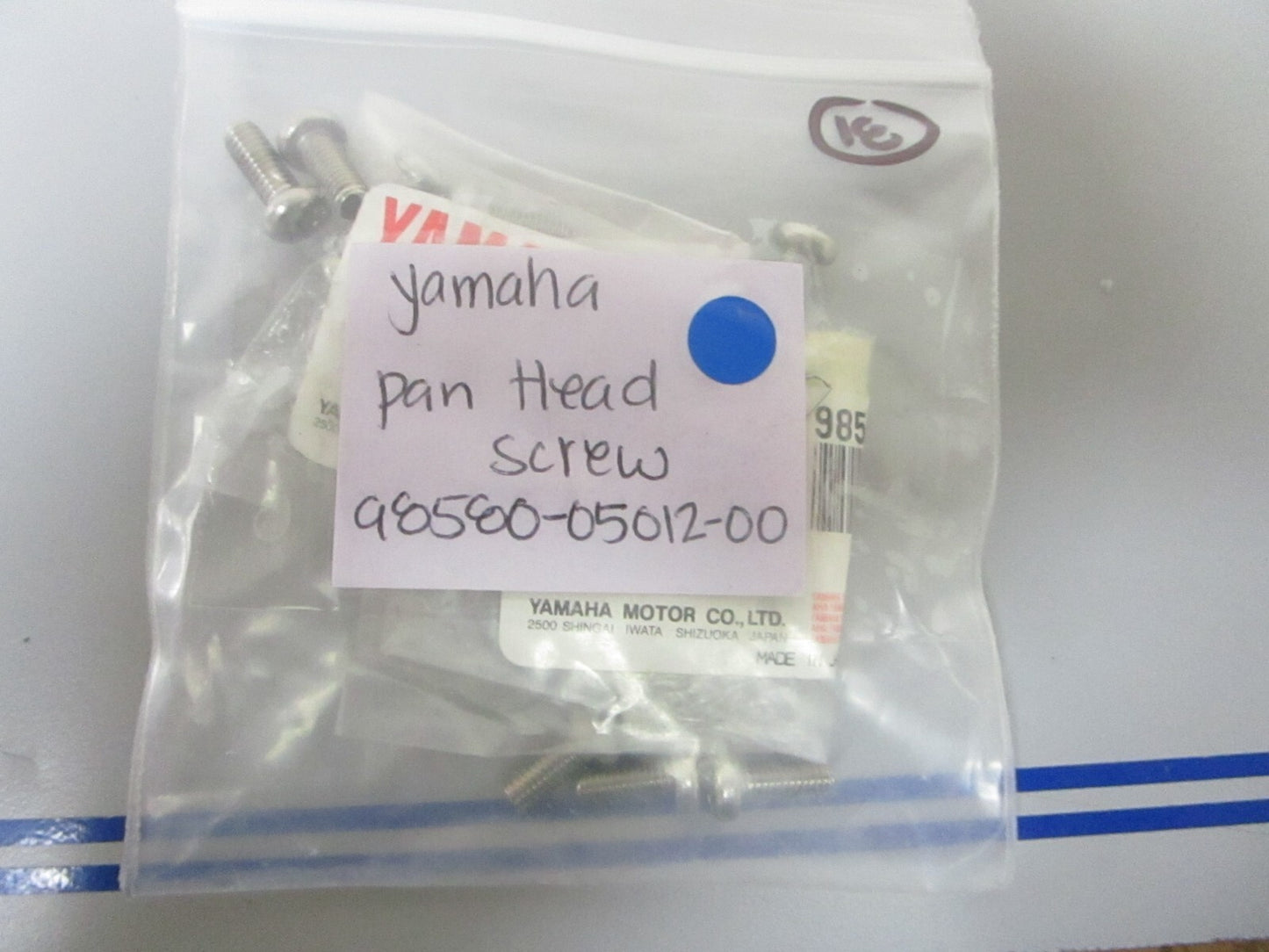 *NEW OEM* 0810 Yamaha Pan Head Screw 98580-05012-00