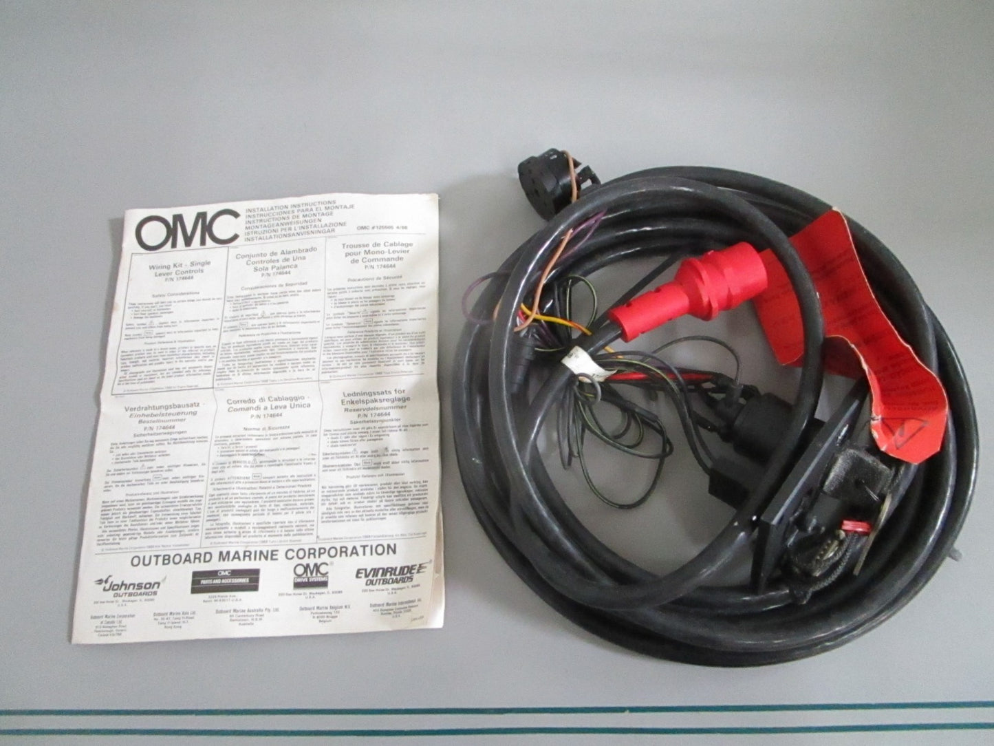 OMC NEW OEM Wiring Kit 174644 Johnson Evinrude Marine Outboard NOS Genuine 0820