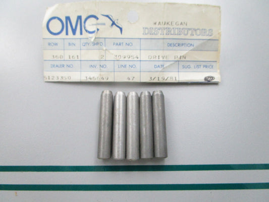 NEW OEM (LOT OF 5) 309954 0309954 OMC Johnson Evinrude Drive Pin 0810
