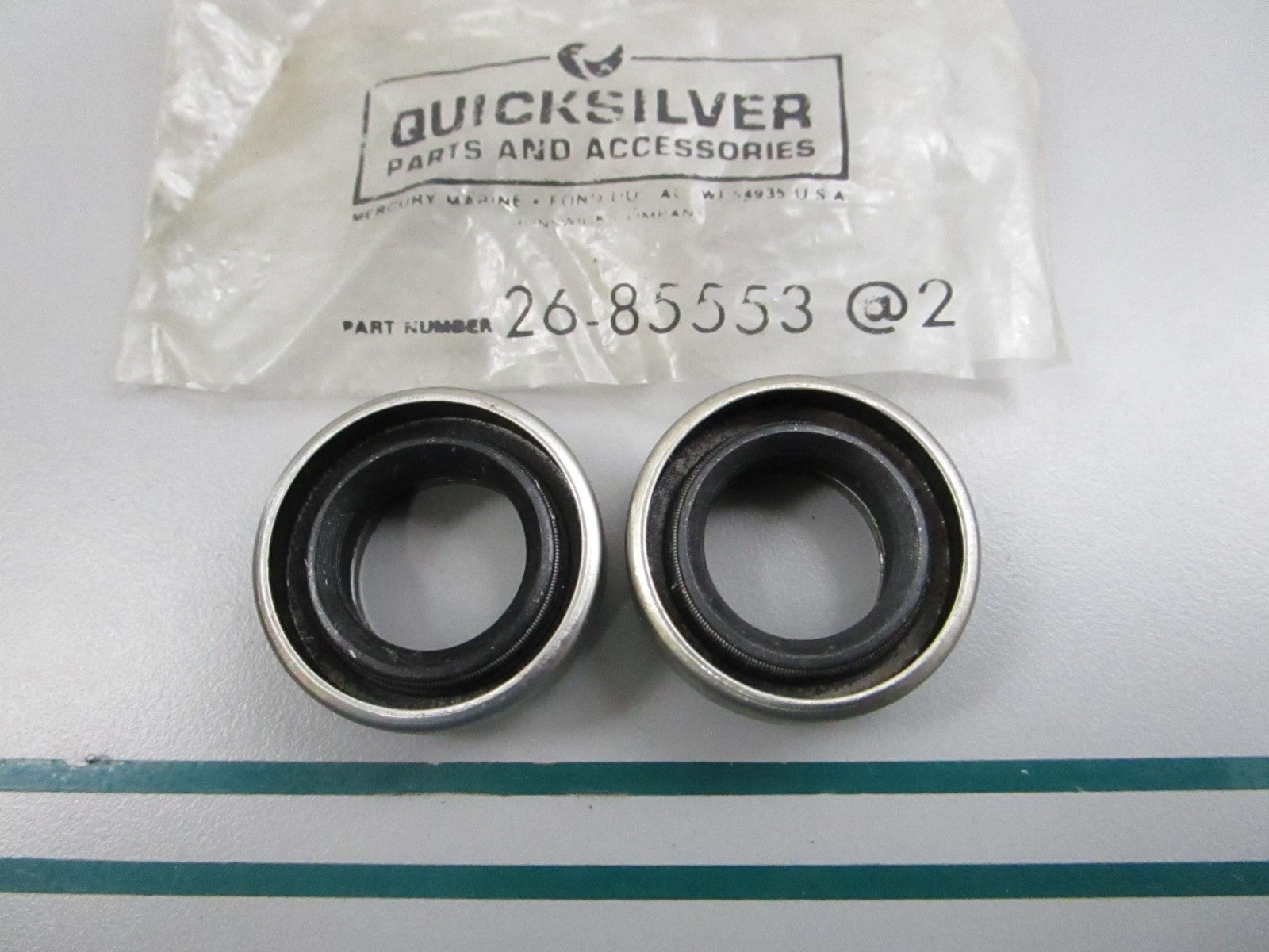 NEW OEM (LOT OF 2) 26-85553 Mercury Quicksilver Oil Seal 0810