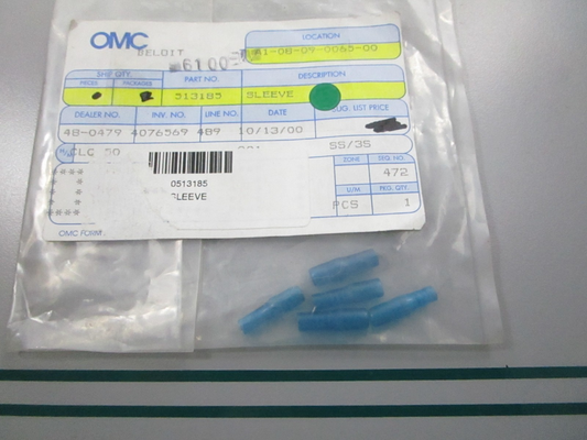 NEW OEM (LOT OF 5) 513185 0513185 OMC Johnson Evinrude Sleeve 0810