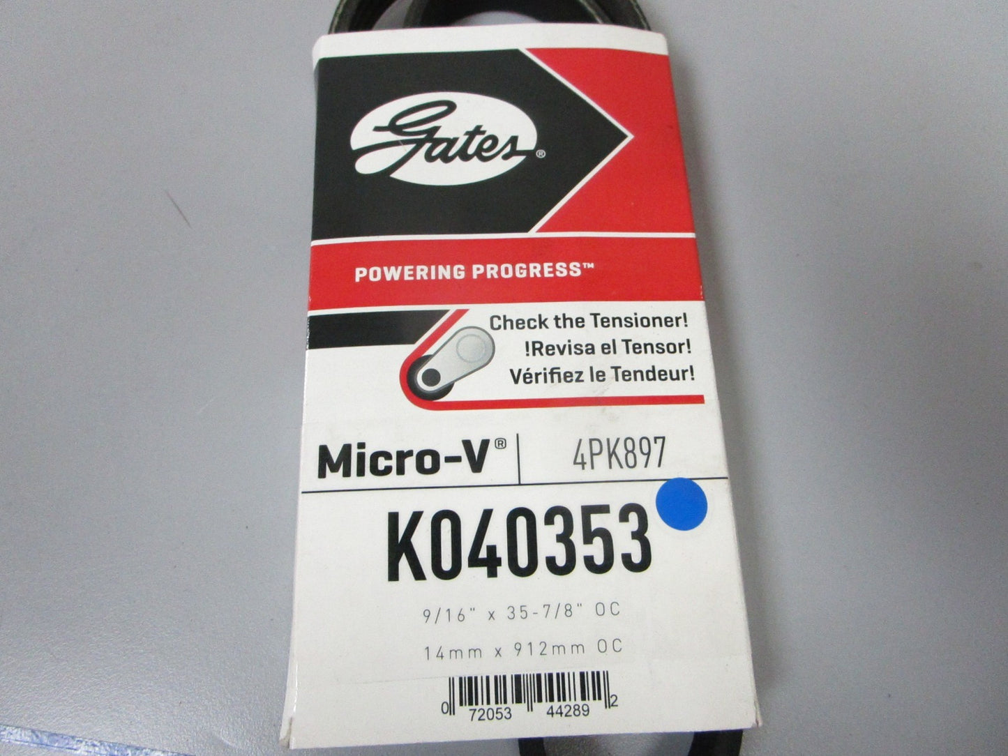 NEW K040353 Gates Micro-V 9/16" x 35 ⅞" Serpentine Belt 0720