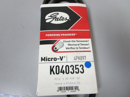 NEW K040353 Gates Micro-V 9/16" x 35 ⅞" Serpentine Belt 0720