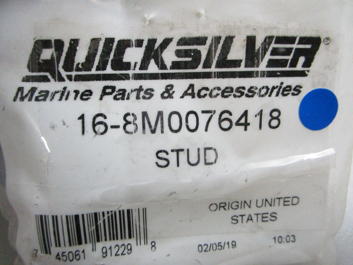 *NEW OEM* 0810 Mercury Quicksilver Stud 16-8M0076418