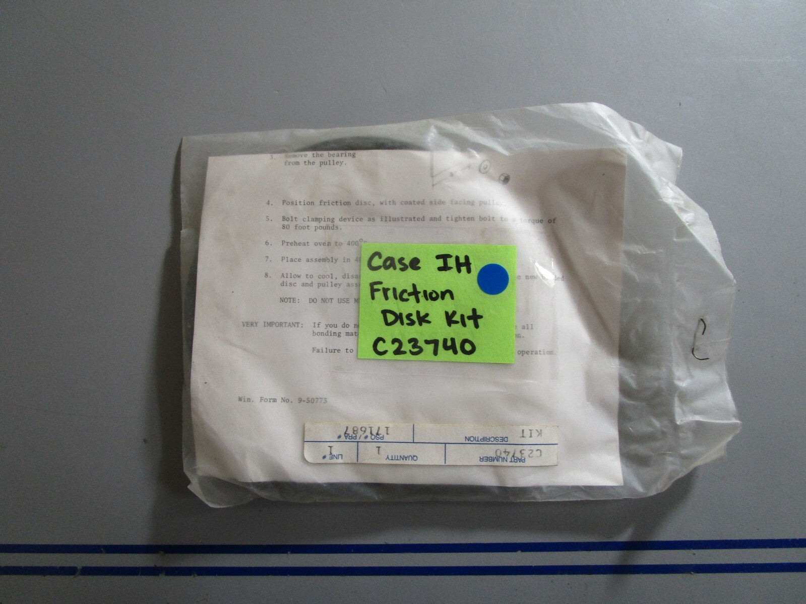 *NEW OEM* 0810 Case IH Friction Disk Kit C23740