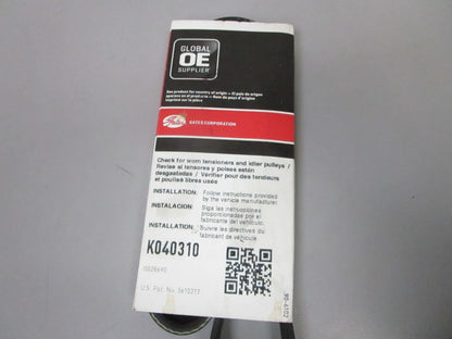 NEW K040310 Gates Micro-V 9/16" x 31 ⅝" Serpentine Belt 0720