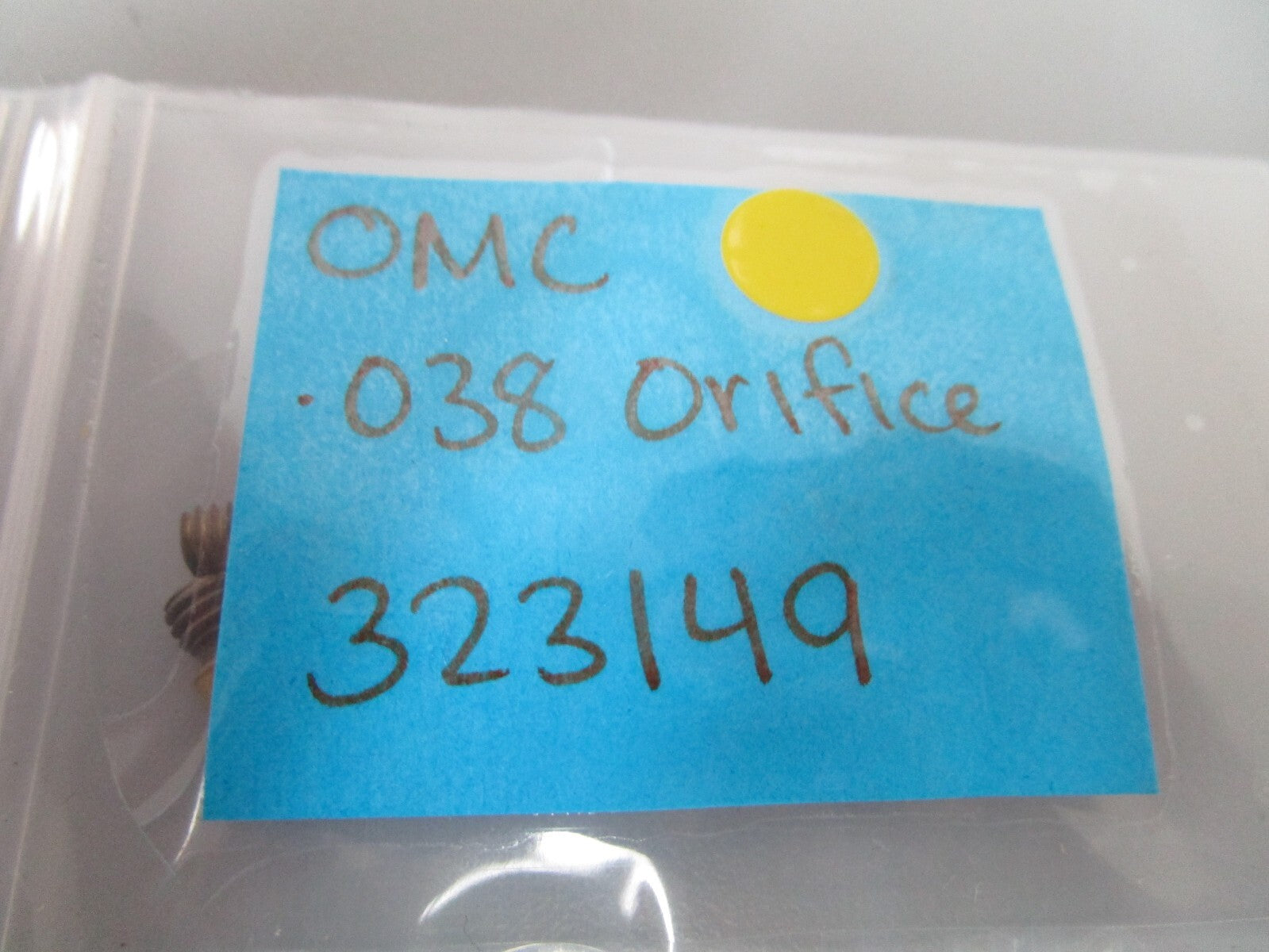*NEW OEM* 0720 OMC Johnson Evinrude Orifice .038 323149 0323149