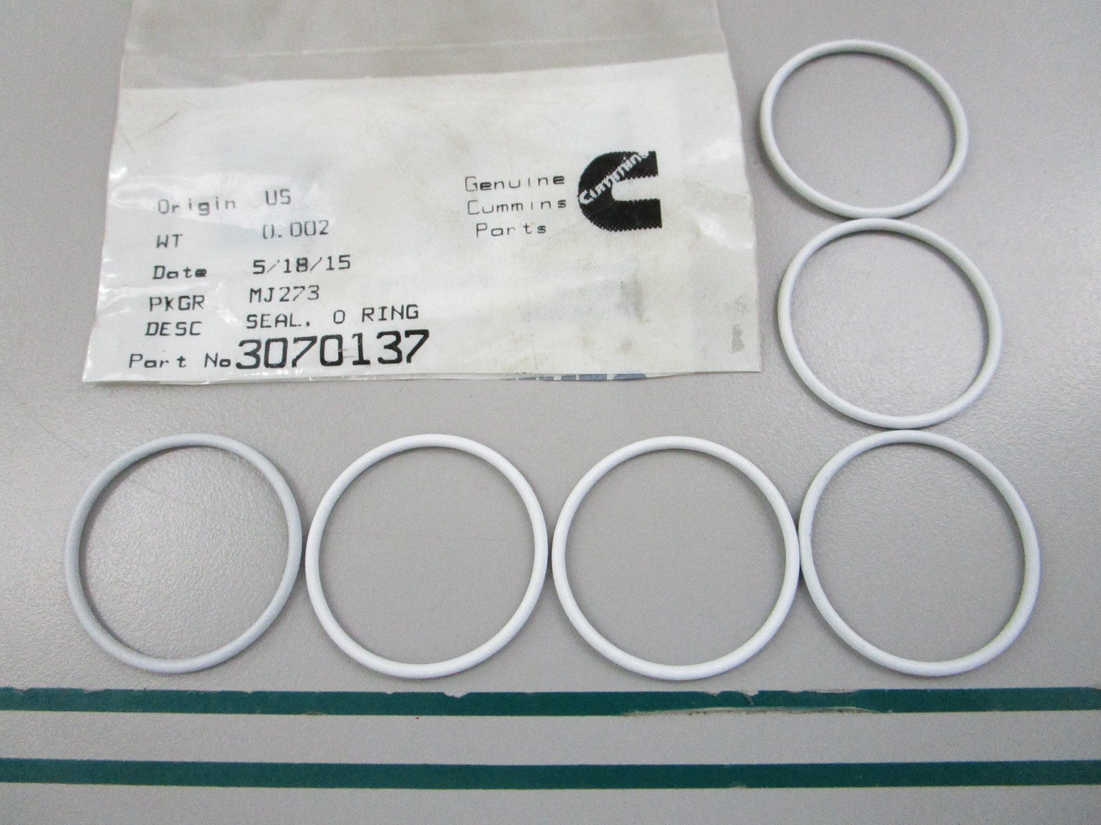 NEW OEM (LOT OF 6) 3070137 Cummins O-Ring Seal 0810