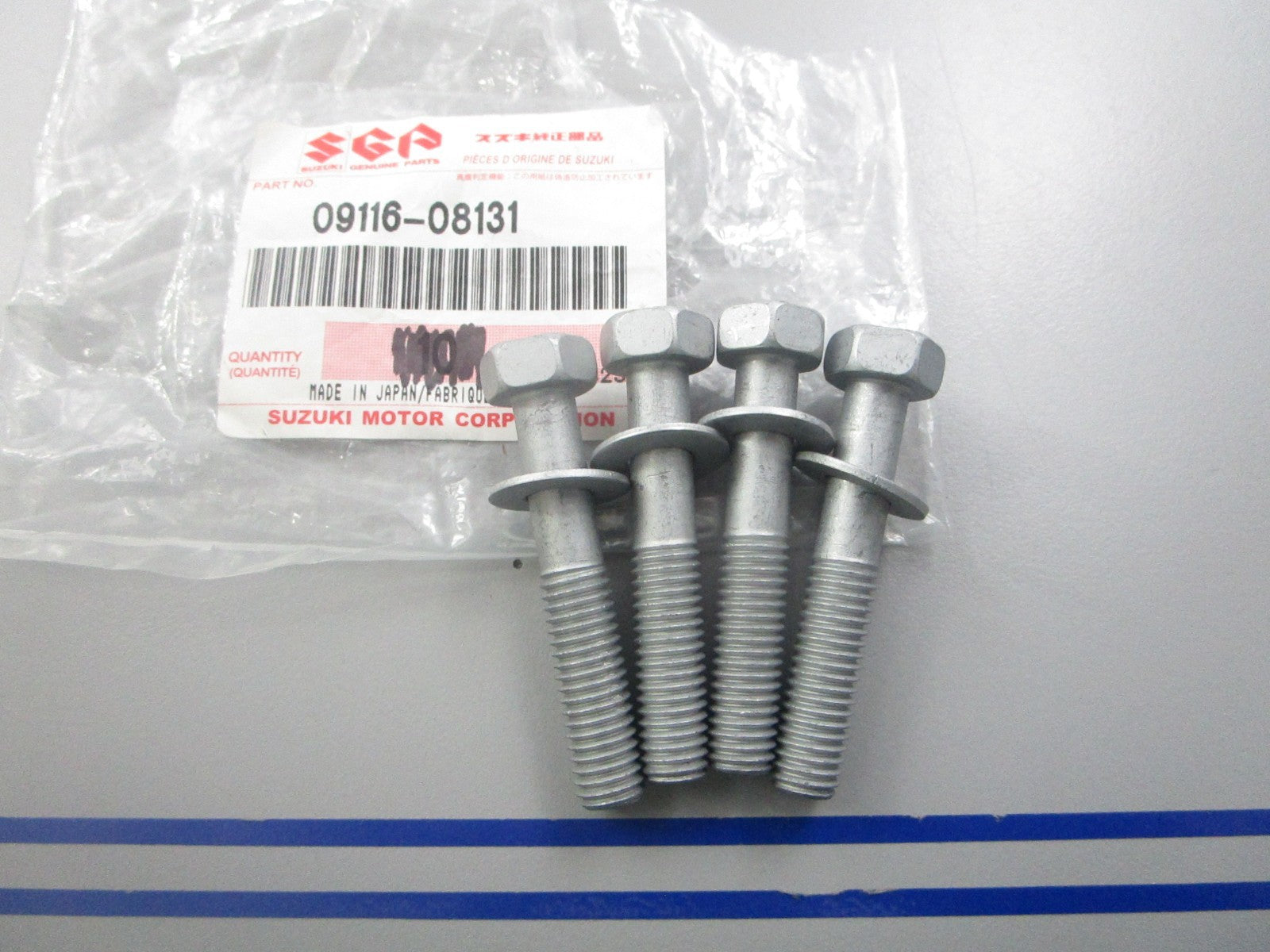 *NEW OEM* (LOT OF 4) 0810 Suzuki Bolt Screw 09116-08131