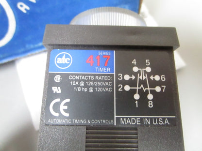 NEW OEM 417B-J01289-00 ATC 417 Series Time Delay Relay Timer 0720