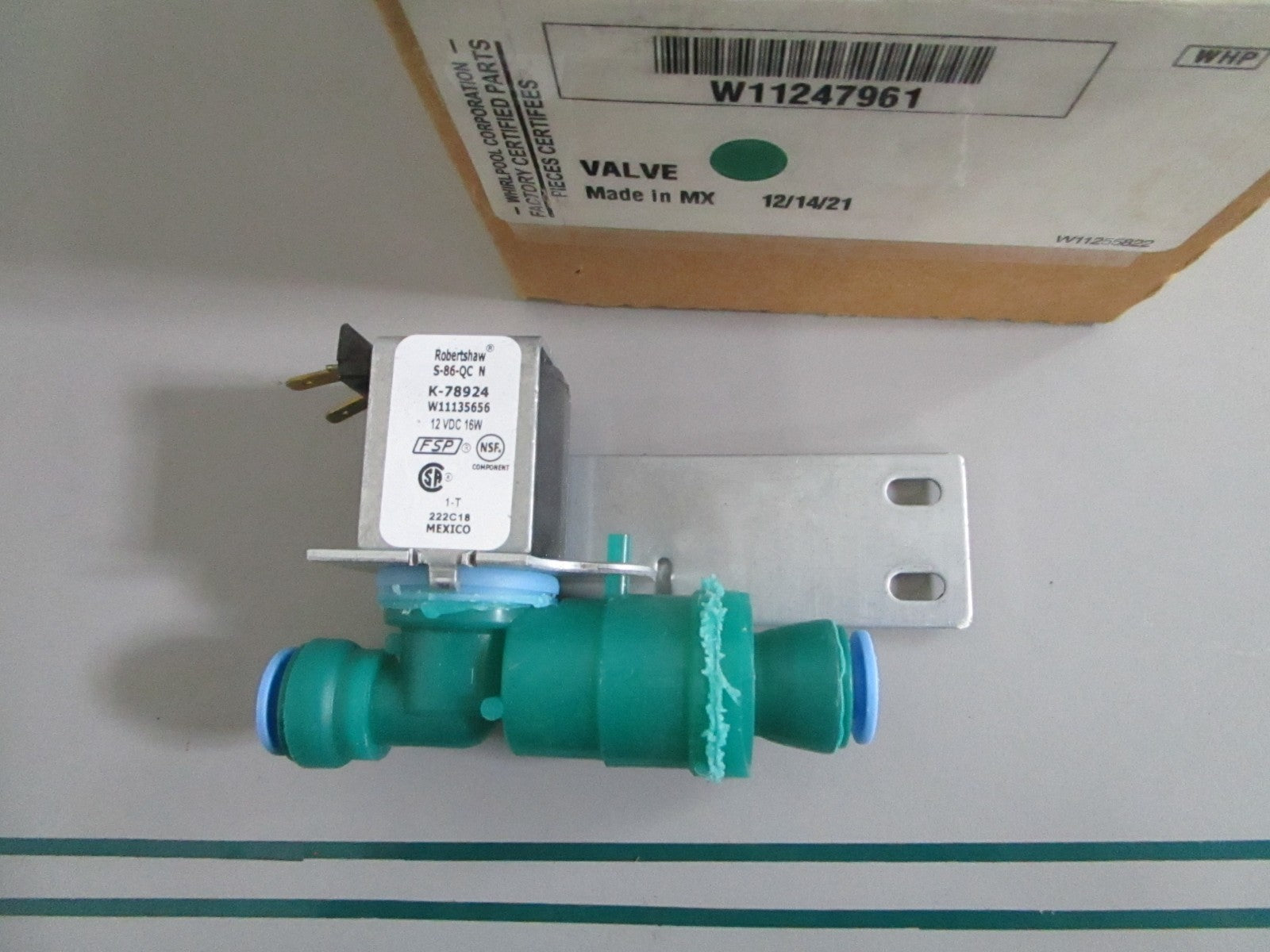 NEW OEM W11247961 Whirlpool Valve 0820