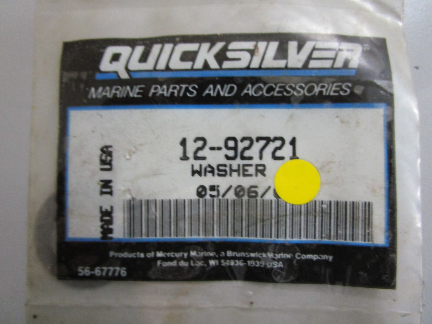 *NEW OEM* (LOT OF 2) 0810 Mercury Quicksilver Washer 12-92721