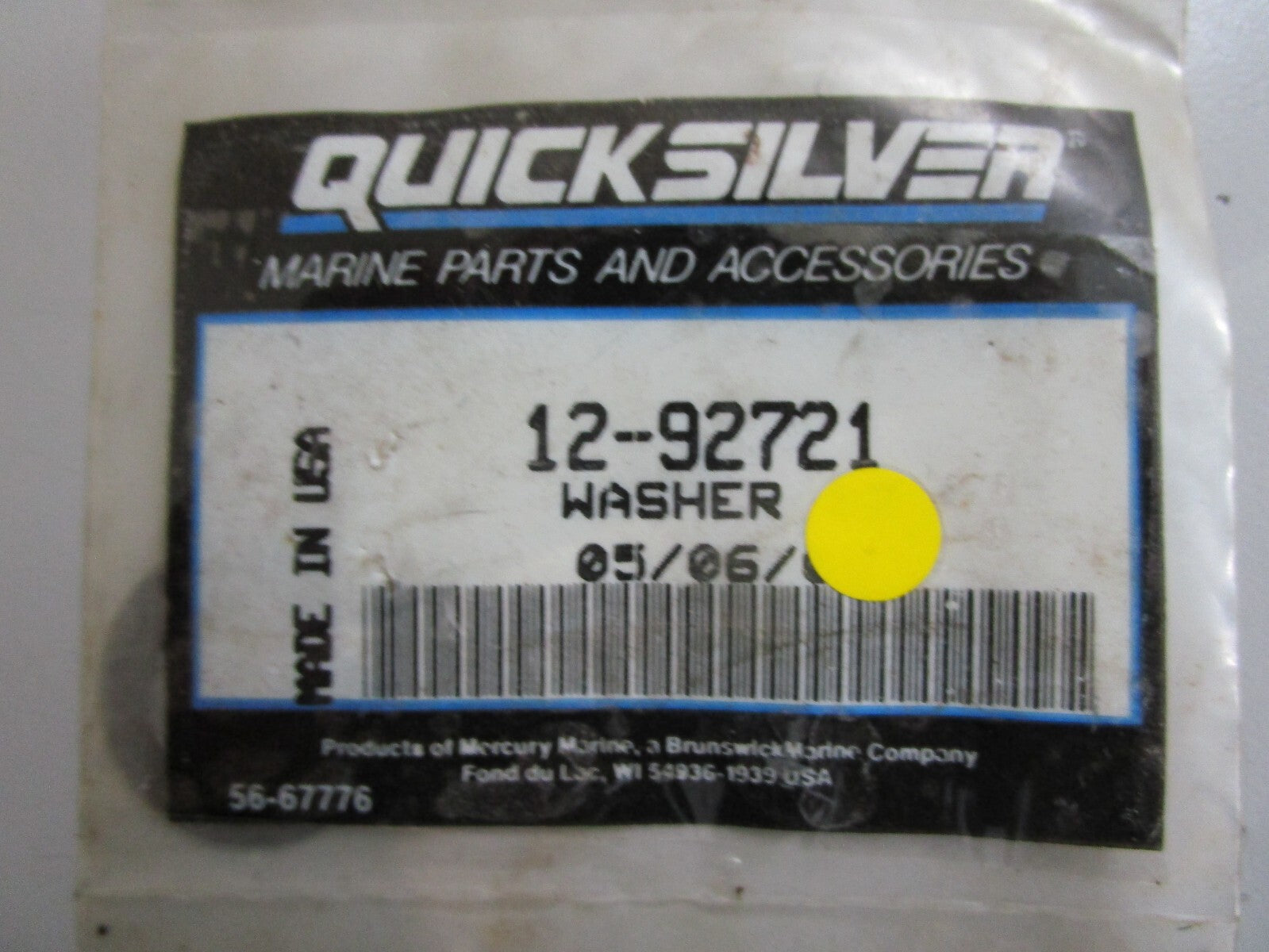 *NEW OEM* (LOT OF 2) 0810 Mercury Quicksilver Washer 12-92721