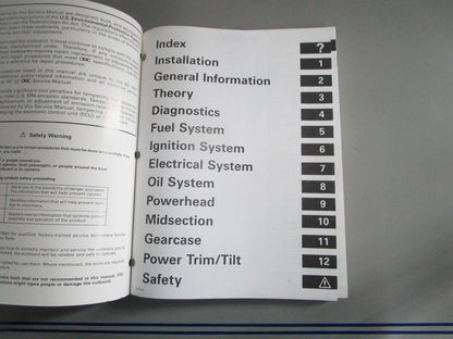 NEW OEM OMC Johnson Evinrude 787024 0787024 1999 V4, V6 FFI Service Manual 0820