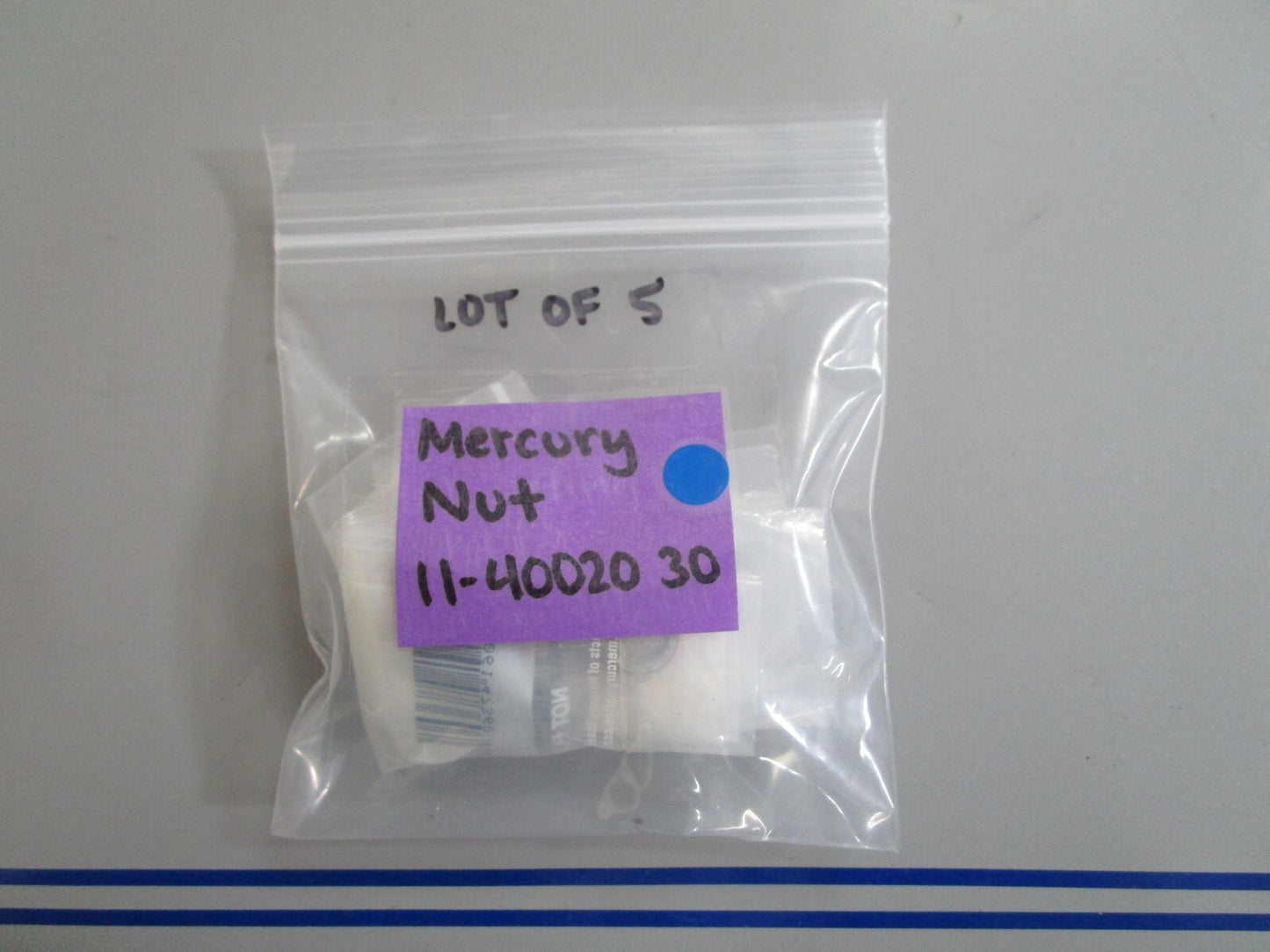 *NEW OEM* (LOT OF 5) 0770 Mercury Quicksilver Nut 11-4002030