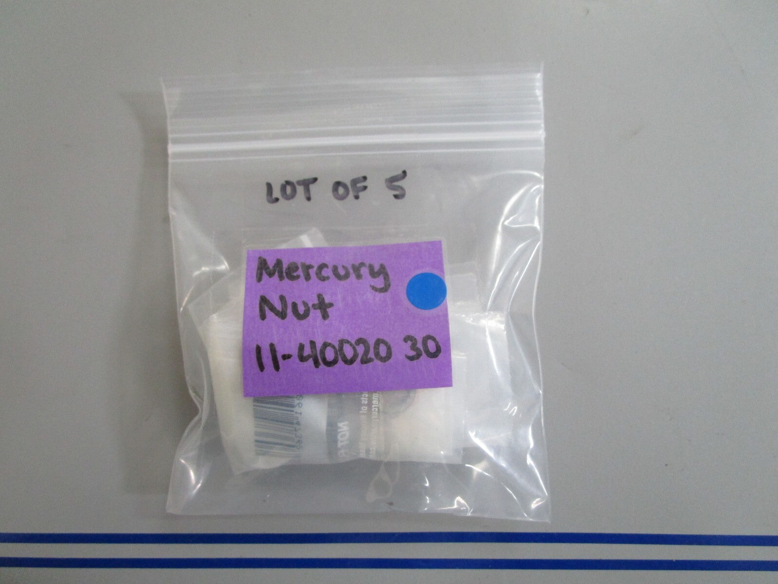 *NEW OEM* (LOT OF 5) 0770 Mercury Quicksilver Nut 11-4002030