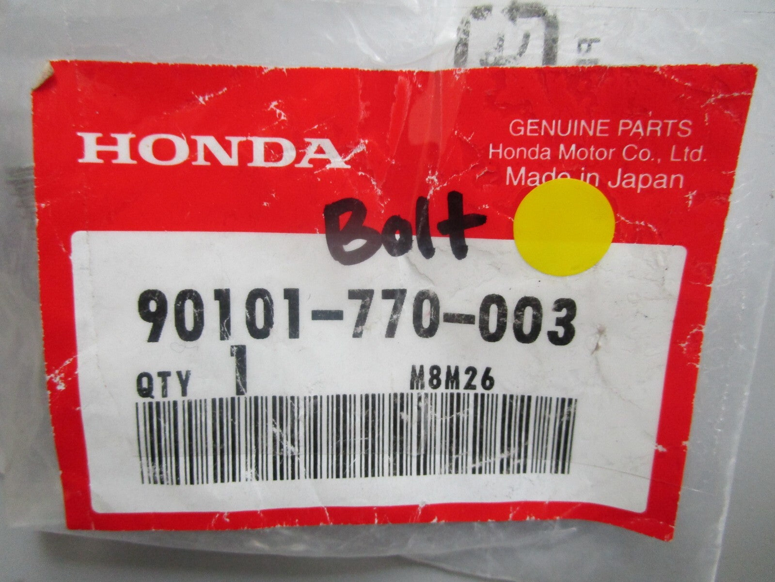 *NEW OEM* 0810 Honda Bolt 90101-770-003