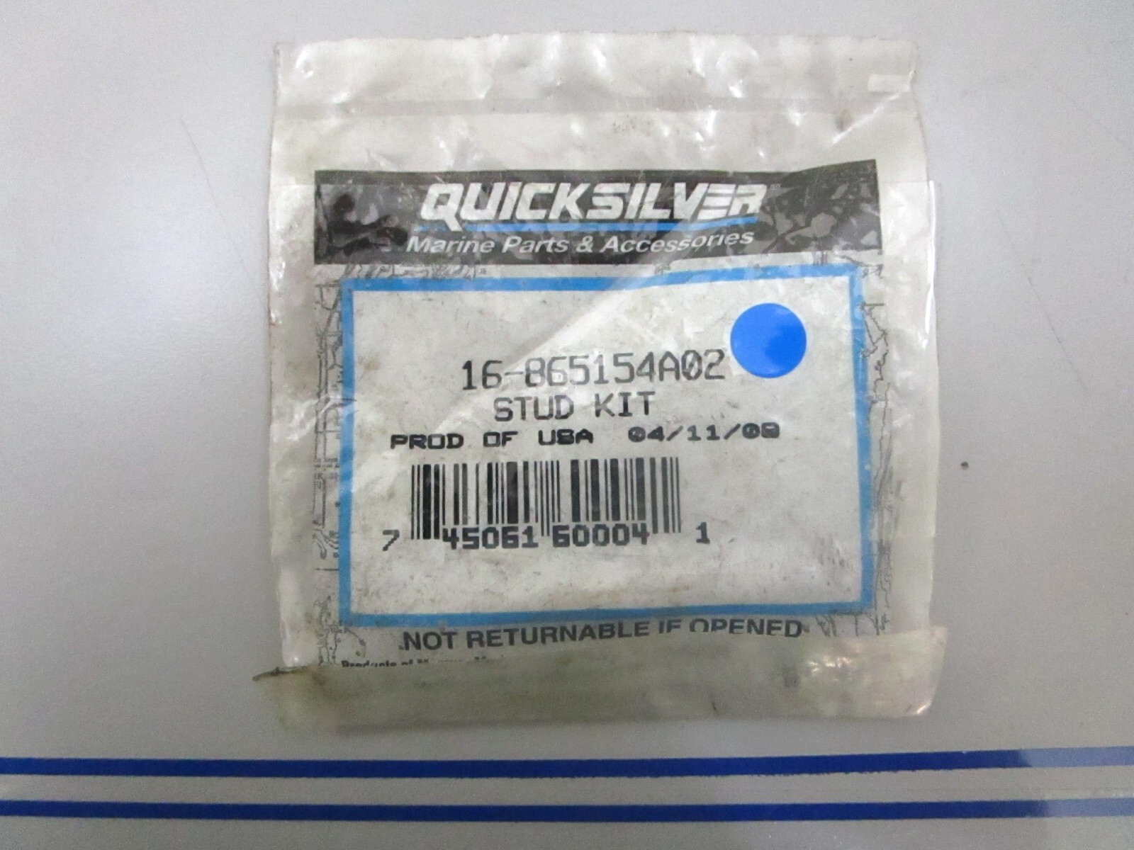 *NEW OEM* 0780 Mercury Quicksilver Stud Kit 16-865154A02