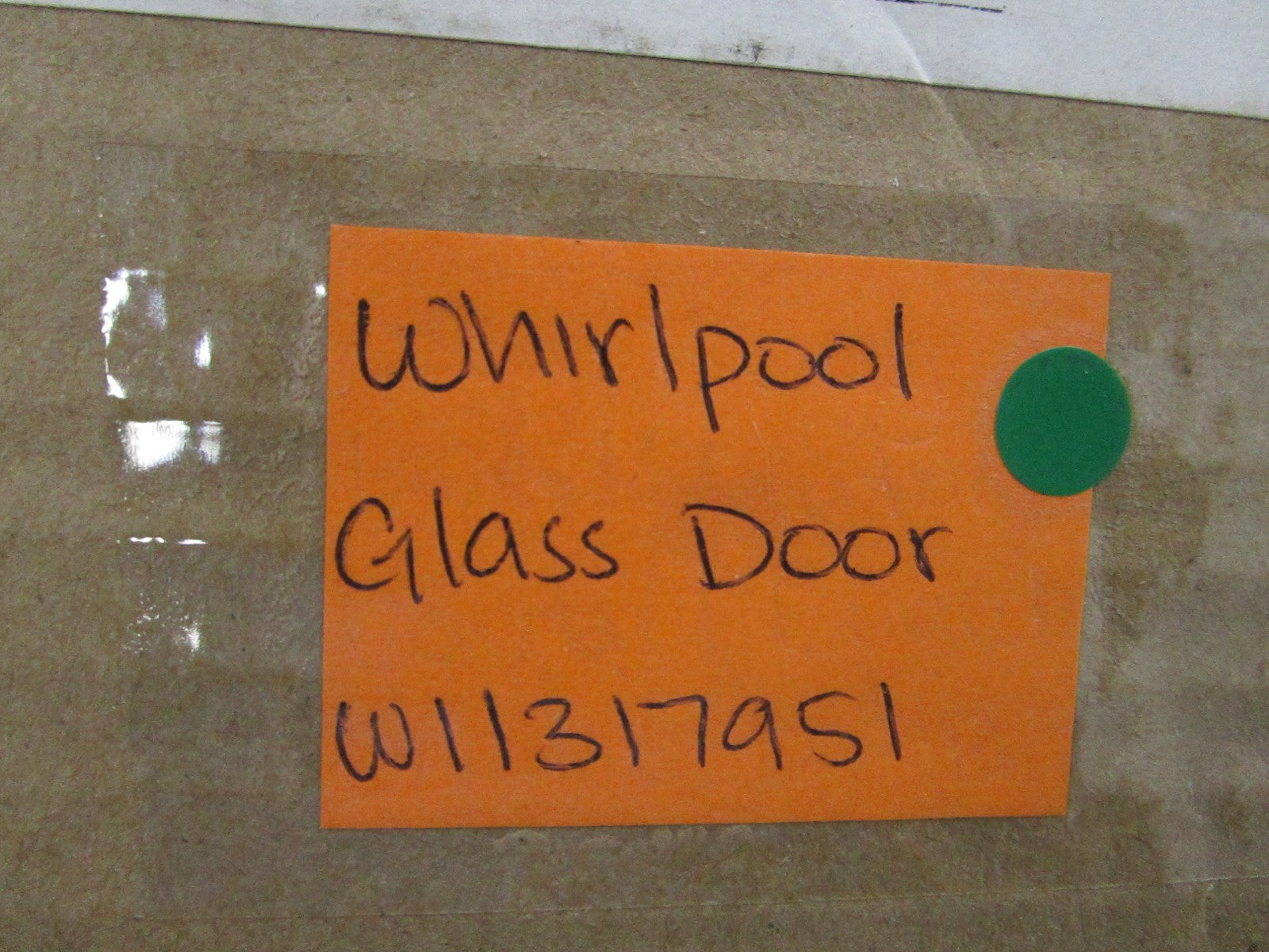 NEW OEM W11317951 Whirlpool Glass Door 0810