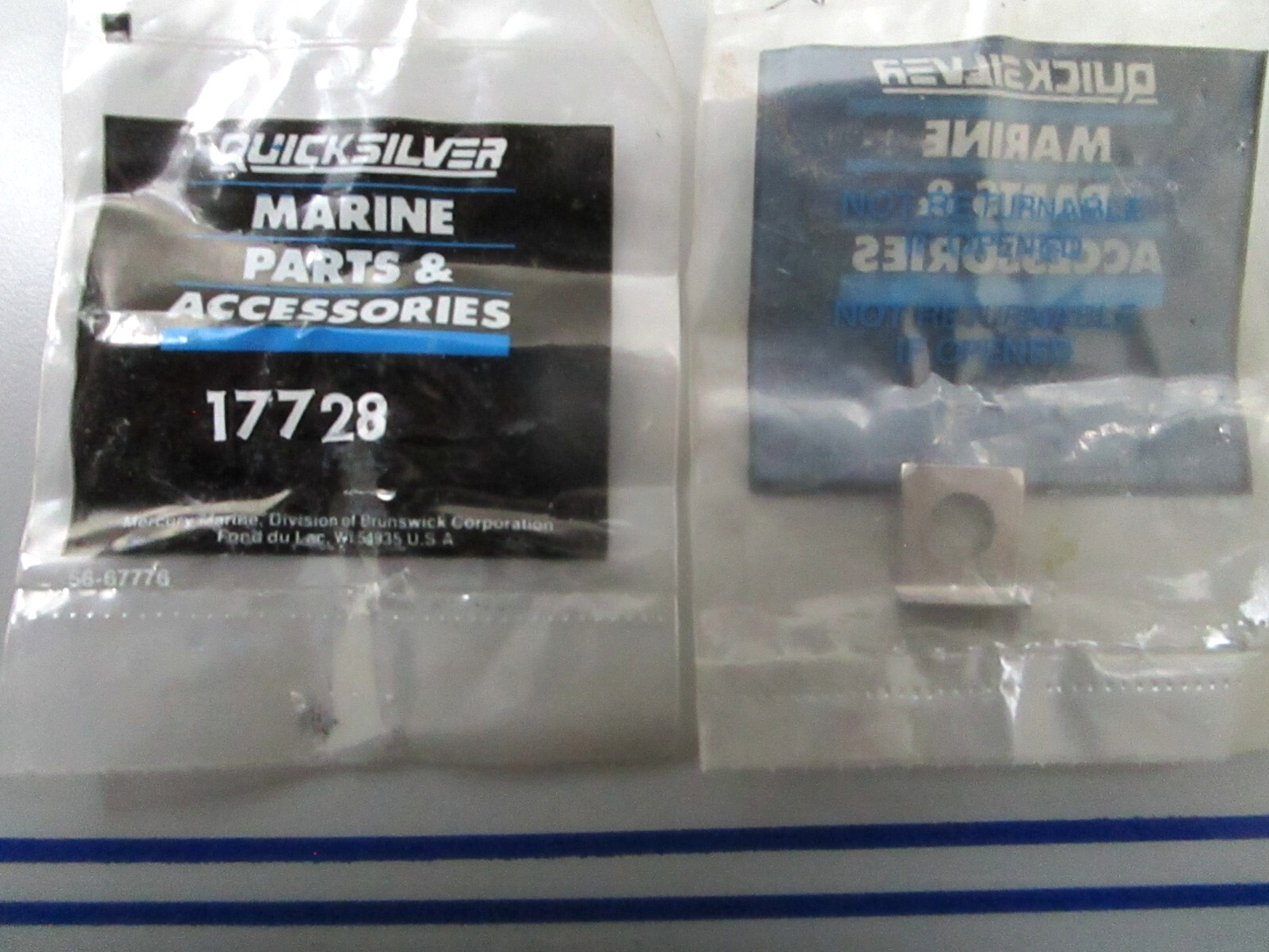*NEW OEM* (LOT OF 2) 0810 Mercury Quicksilver Lock Tab 17728