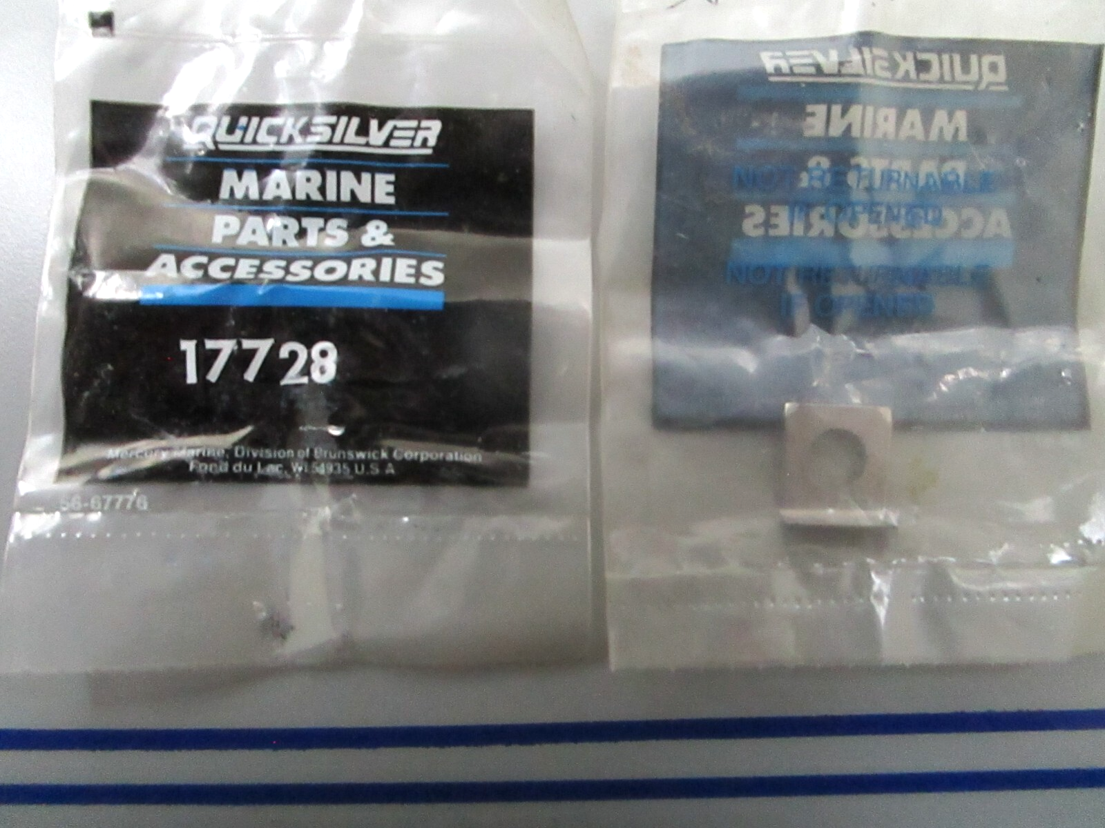 *NEW OEM* (LOT OF 2) 0810 Mercury Quicksilver Lock Tab 17728