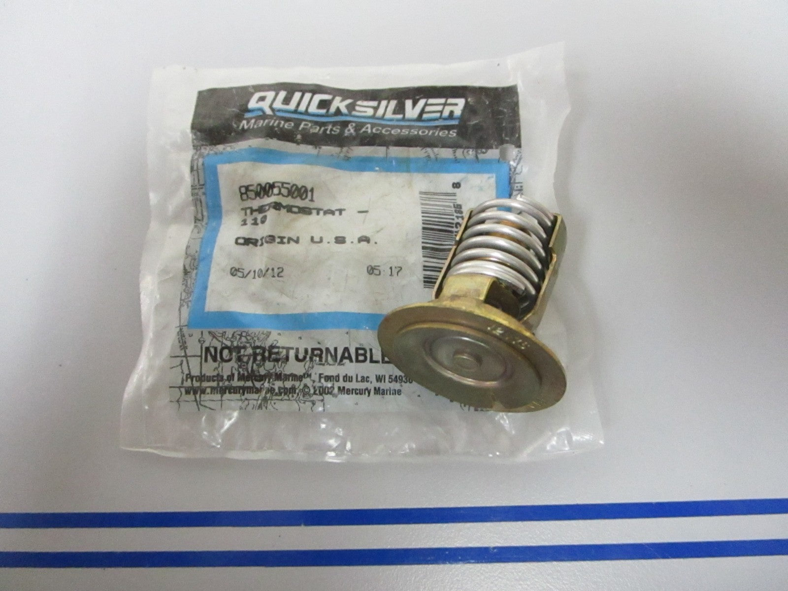 NEW OEM 850055001 Mercury Quicksilver 110° Thermostat Assembly 0720